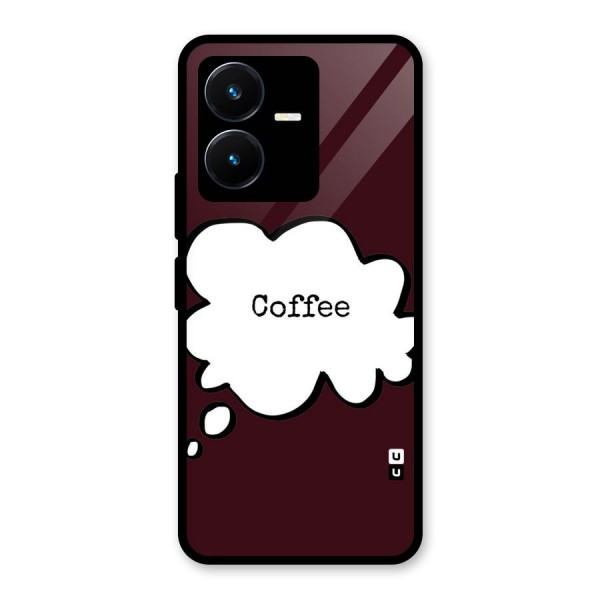 Coffee Bubble Glass Back Case for Vivo Y22