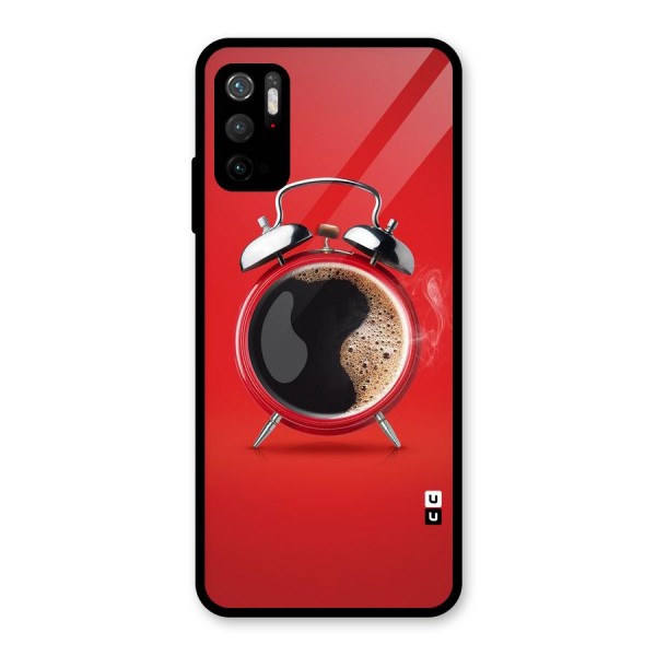 Coffee Clock Glass Back Case for Poco M3 Pro 5G