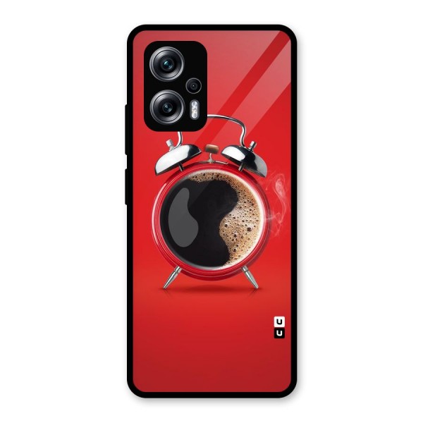 Coffee Clock Glass Back Case for Redmi K50i