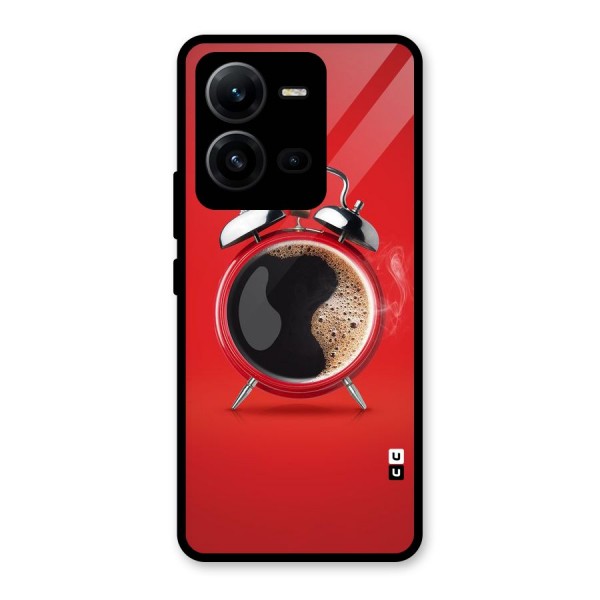 Coffee Clock Glass Back Case for Vivo V25