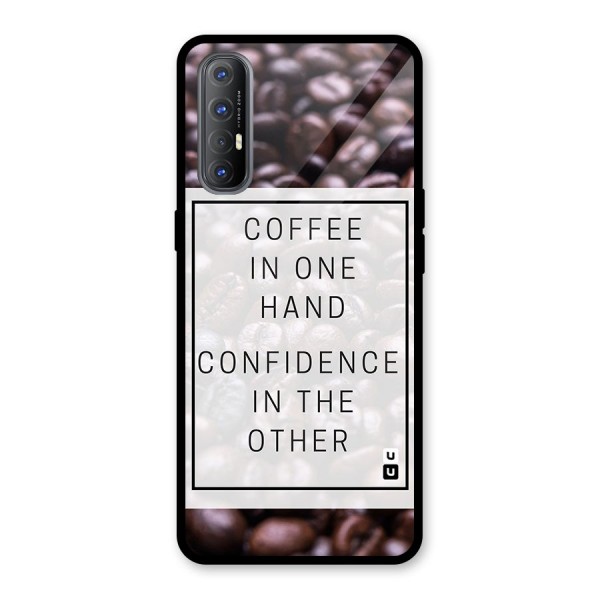 Coffee Confidence Quote Glass Back Case for Oppo Reno3 Pro