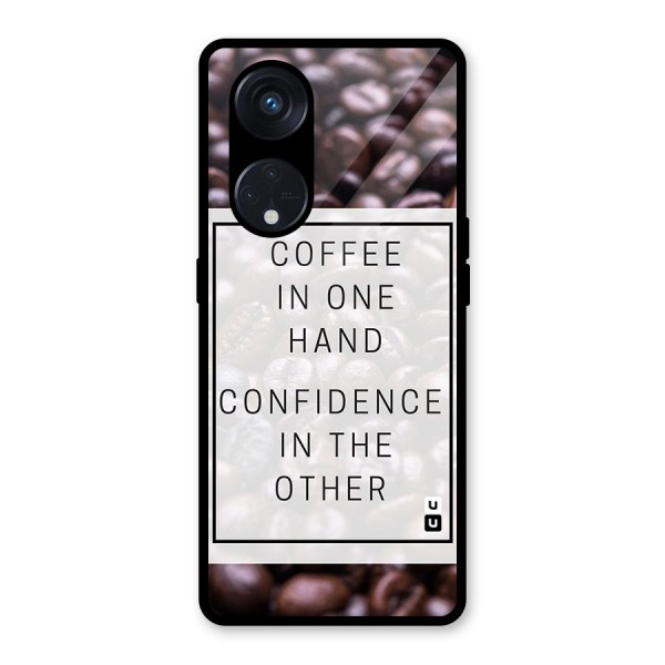 Coffee Confidence Quote Glass Back Case for Reno8 T 5G