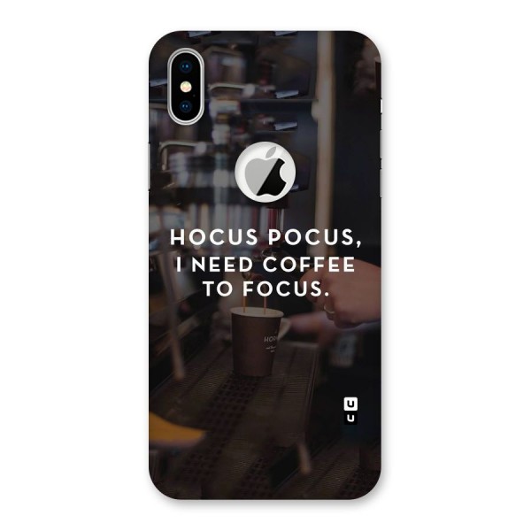 Coffee Focus Back Case for iPhone XS Logo Cut