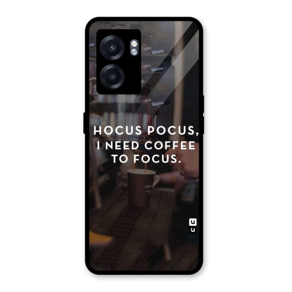 Coffee Focus Glass Back Case for Oppo K10 (5G)