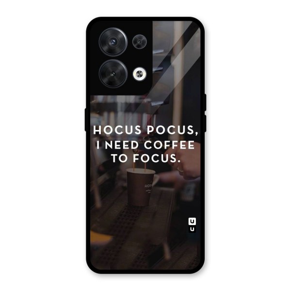 Coffee Focus Glass Back Case for Oppo Reno8 5G