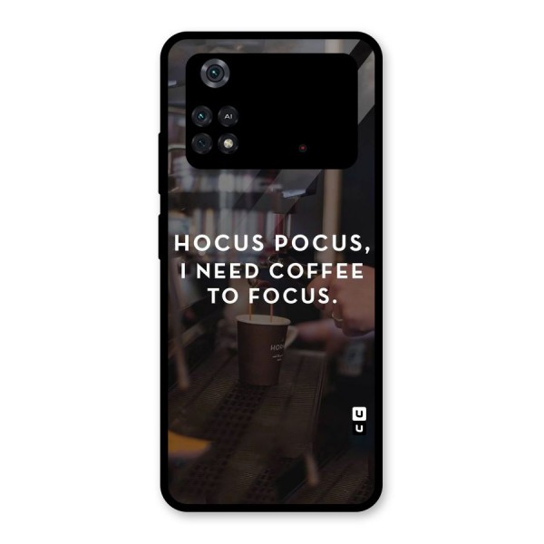 Coffee Focus Glass Back Case for Poco M4 Pro 4G