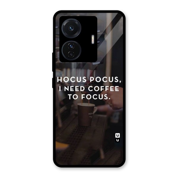 Coffee Focus Glass Back Case for Vivo T1 Pro