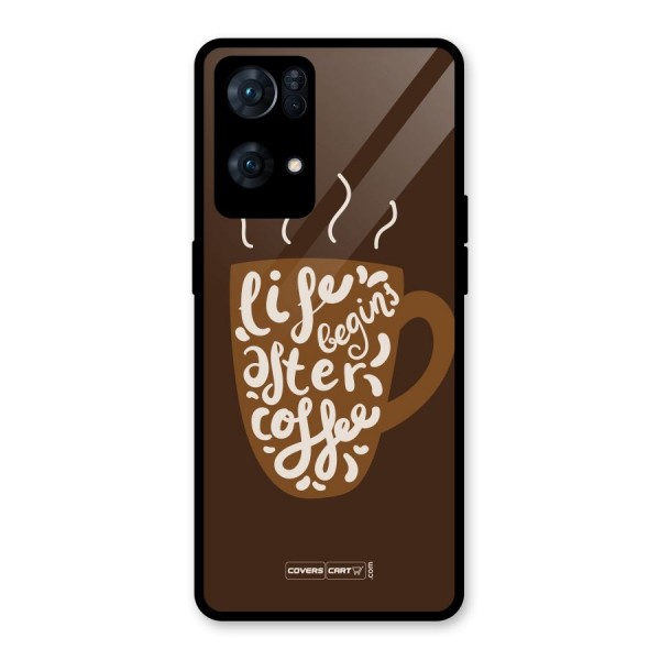 Coffee Mug Glass Back Case for Oppo Reno7 Pro 5G