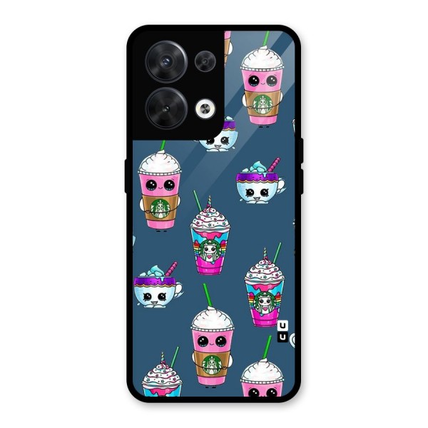 Coffee Mugs Glass Back Case for Oppo Reno8 5G