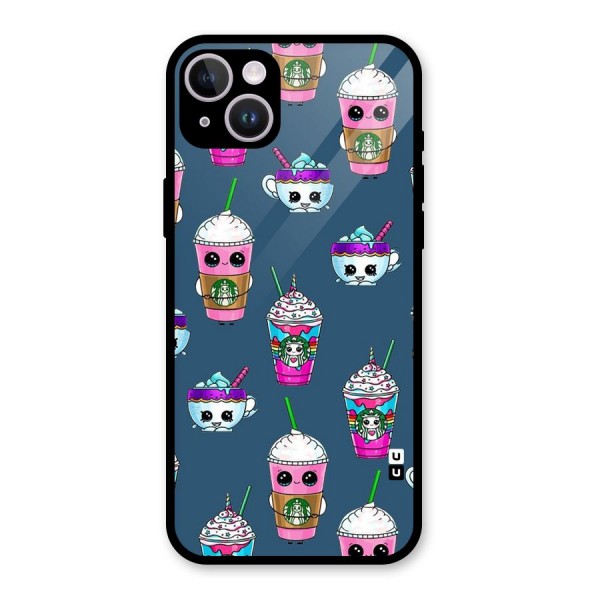 Coffee Mugs Glass Back Case for iPhone 14 Plus