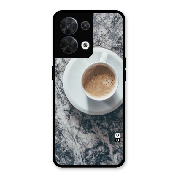 Coffee On Marble Glass Back Case for Oppo Reno8 5G