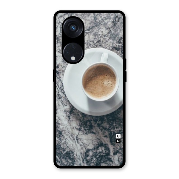 Coffee On Marble Glass Back Case for Reno8 T 5G