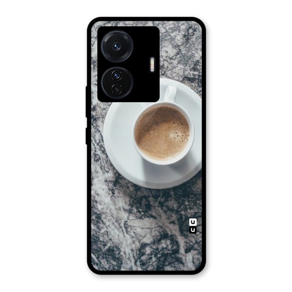 Coffee On Marble Glass Back Case for Vivo T1 Pro