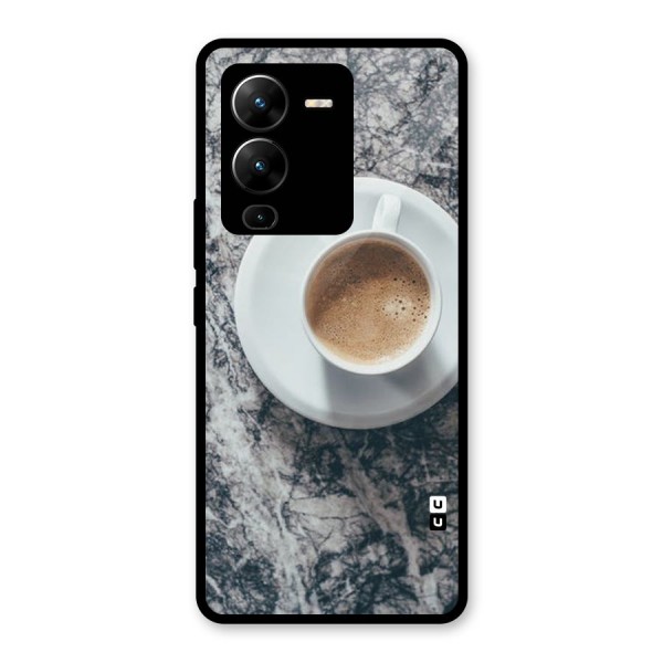 Coffee On Marble Glass Back Case for Vivo V25 Pro