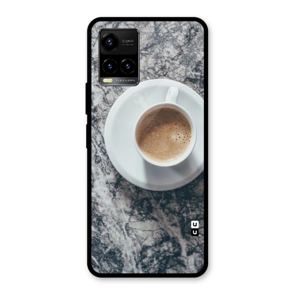 Coffee On Marble Glass Back Case for Vivo Y21 2021