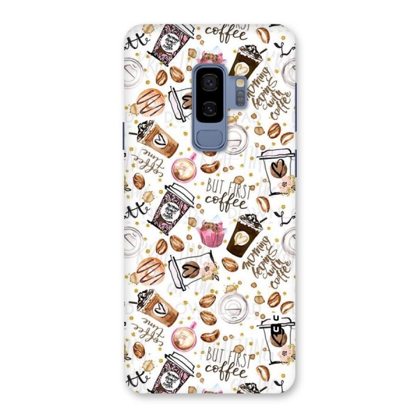 Coffee Pattern Back Case for Galaxy S9 Plus