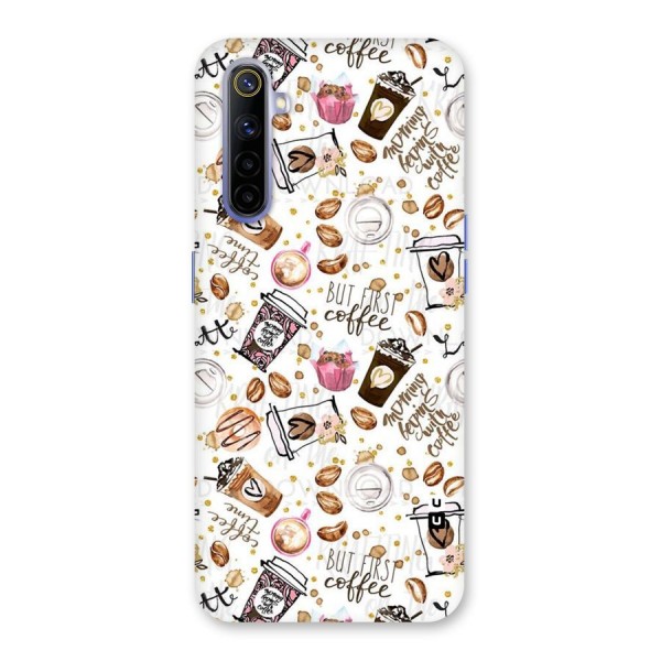 Coffee Pattern Back Case for Realme 6