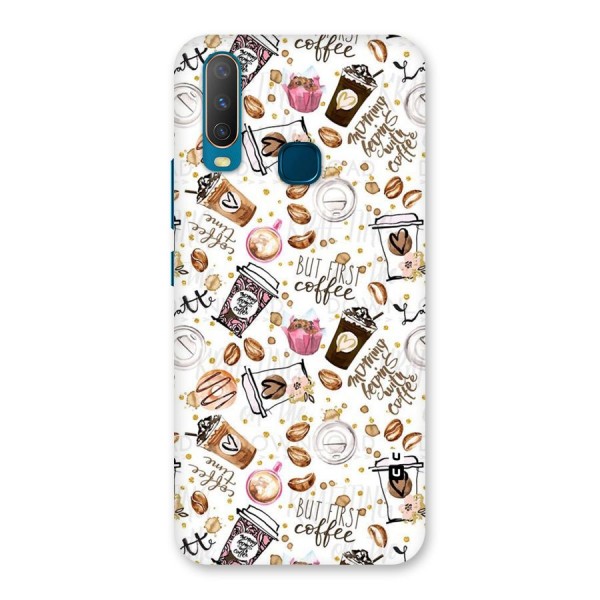 Coffee Pattern Back Case for Vivo Y15