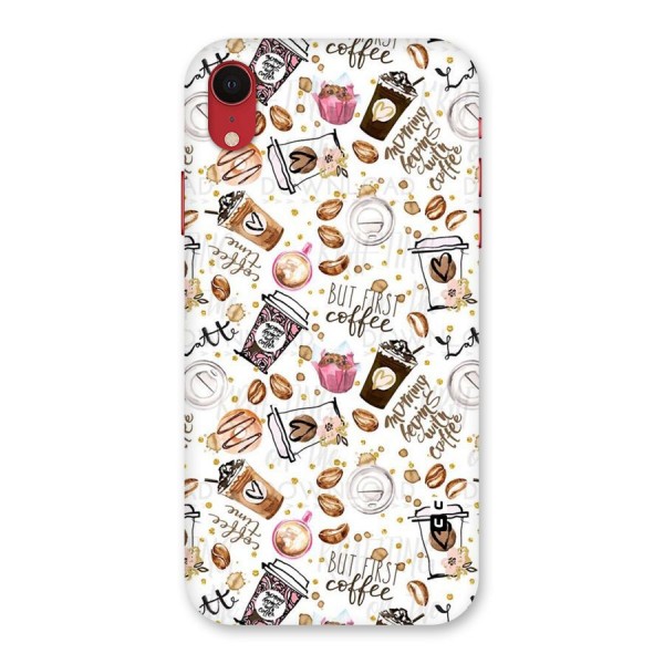 Coffee Pattern Back Case for iPhone XR