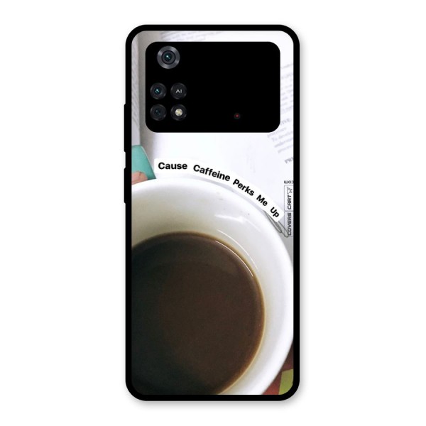 Coffee Perks Glass Back Case for Poco M4 Pro 4G