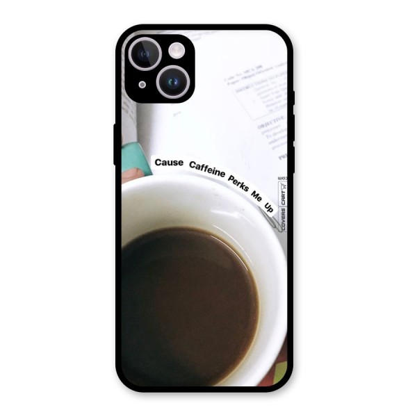 Coffee Perks Glass Back Case for iPhone 14 Plus