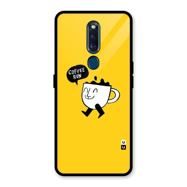 Coffee Run Glass Back Case for Oppo F11 Pro