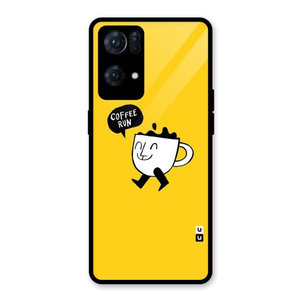 Coffee Run Glass Back Case for Oppo Reno7 Pro 5G