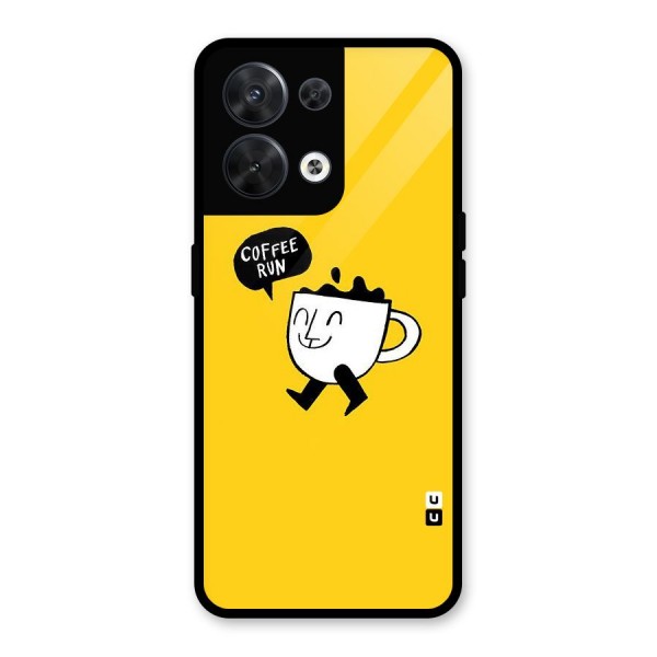 Coffee Run Glass Back Case for Oppo Reno8 5G