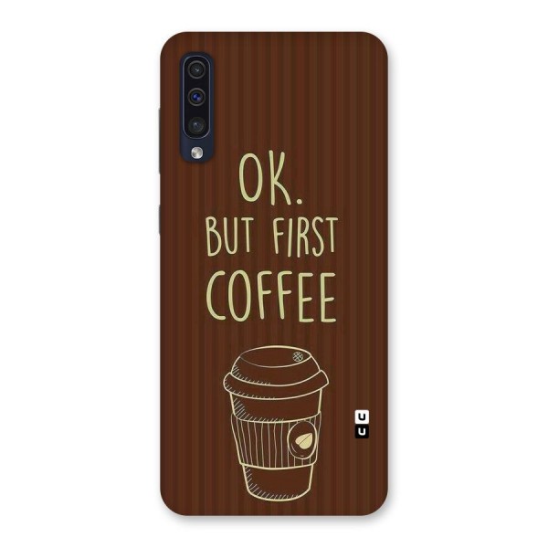 Coffee Stripes Back Case for Galaxy A50