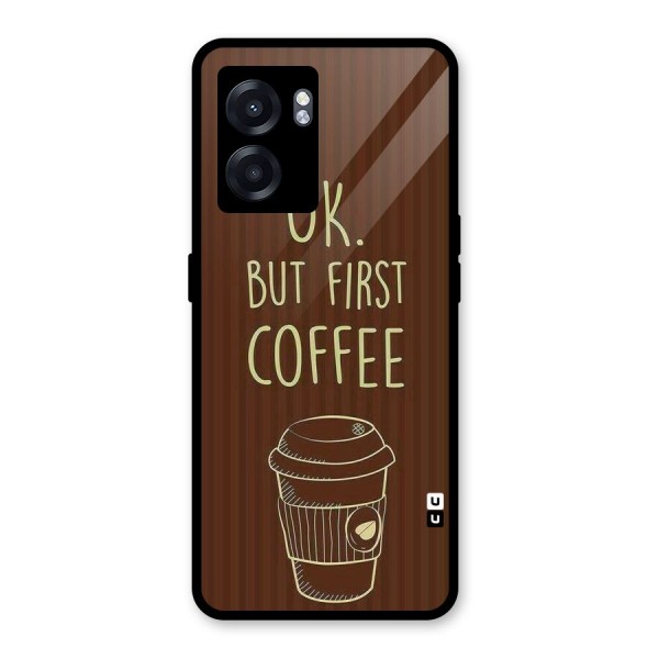 Coffee Stripes Glass Back Case for Oppo K10 (5G)