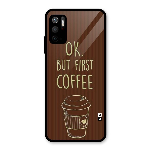 Coffee Stripes Glass Back Case for Poco M3 Pro 5G