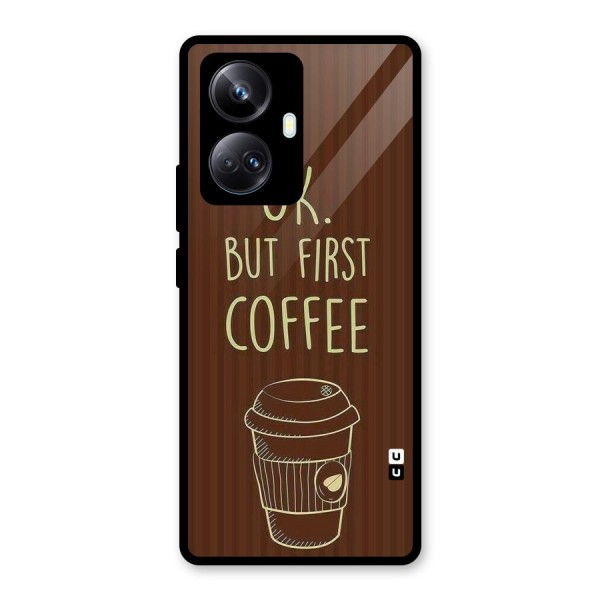 Coffee Stripes Glass Back Case for Realme 10 Pro Plus