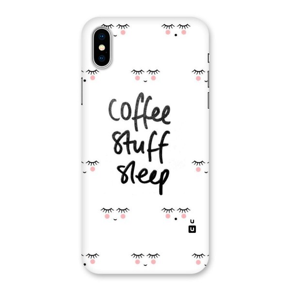 Coffee Stuff Sleep Back Case for iPhone X