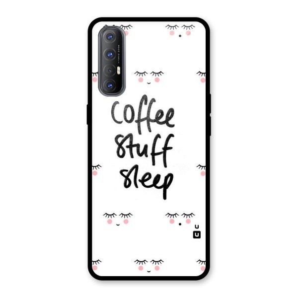 Coffee Stuff Sleep Glass Back Case for Oppo Reno3 Pro