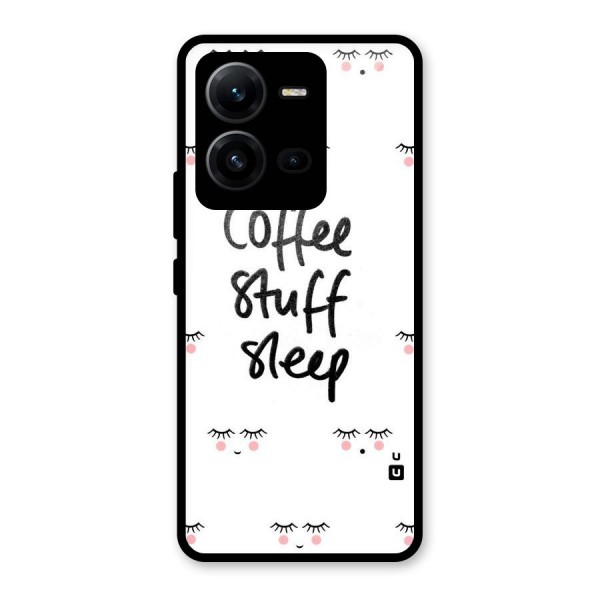 Coffee Stuff Sleep Glass Back Case for Vivo V25