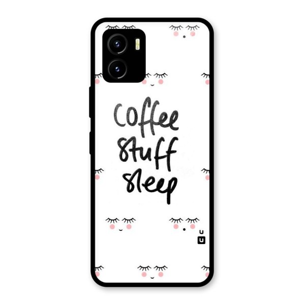 Coffee Stuff Sleep Glass Back Case for Vivo Y15s