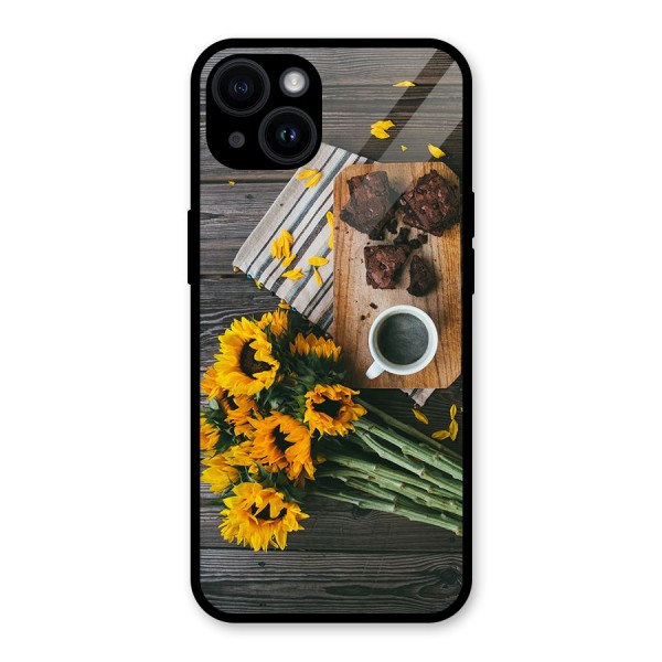 Coffee and Flowers Glass Back Case for iPhone 14