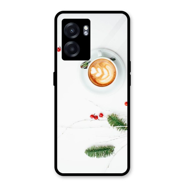 Coffee and Leafs Glass Back Case for Oppo K10 (5G)