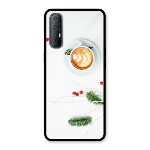 Coffee and Leafs Glass Back Case for Oppo Reno3 Pro