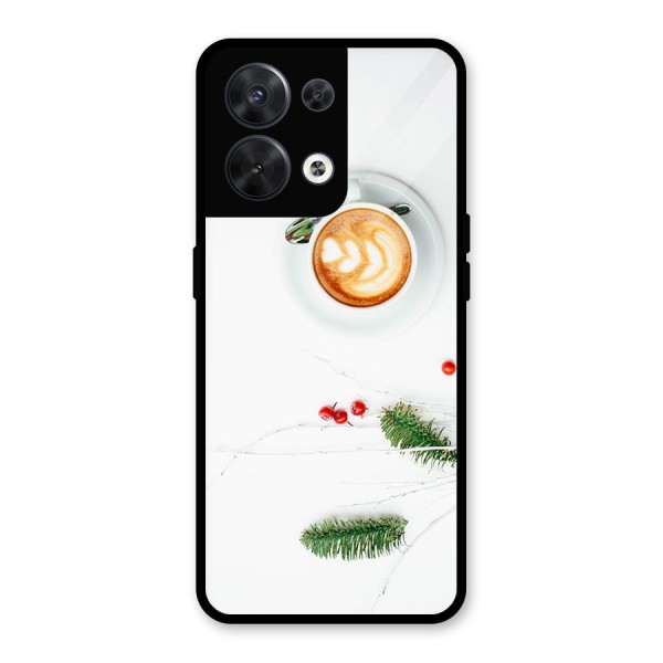 Coffee and Leafs Glass Back Case for Oppo Reno8 5G