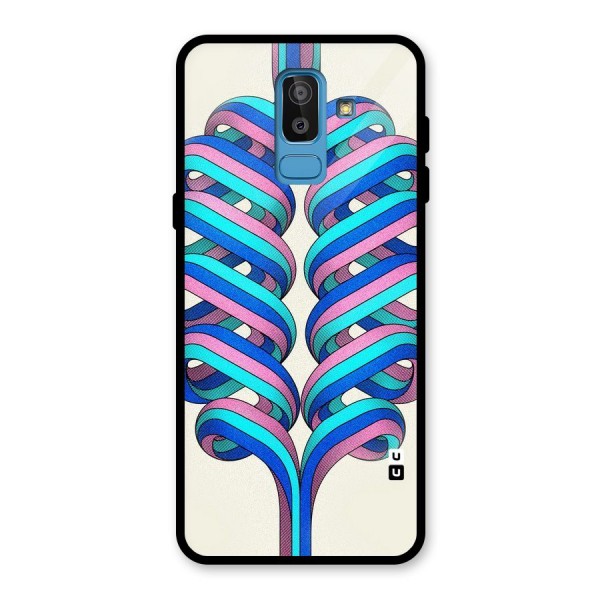 Coil Abstract Pattern Glass Back Case for Galaxy J8