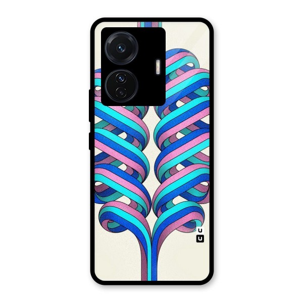 Coil Abstract Pattern Glass Back Case for Vivo T1 Pro