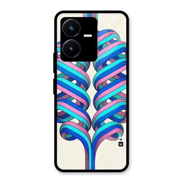 Coil Abstract Pattern Glass Back Case for Vivo Y22