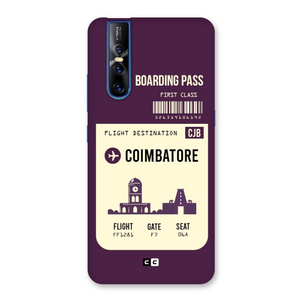 Coimbatore Boarding Pass Back Case for Vivo V15 Pro