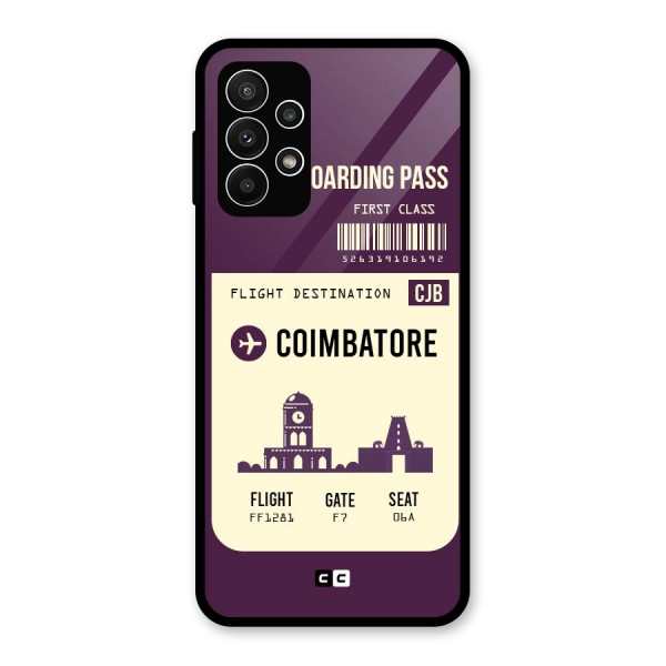 Coimbatore Boarding Pass Glass Back Case for Galaxy A23