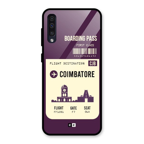 Coimbatore Boarding Pass Glass Back Case for Galaxy A50