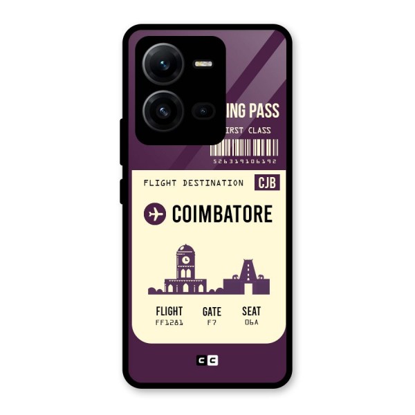 Coimbatore Boarding Pass Glass Back Case for Vivo V25