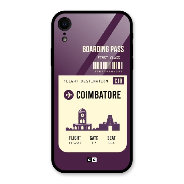 Coimbatore Boarding Pass Glass Back Case for XR