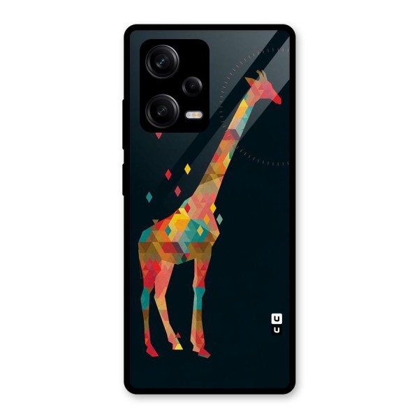 Colored Giraffe Glass Back Case for Redmi Note 12 Pro