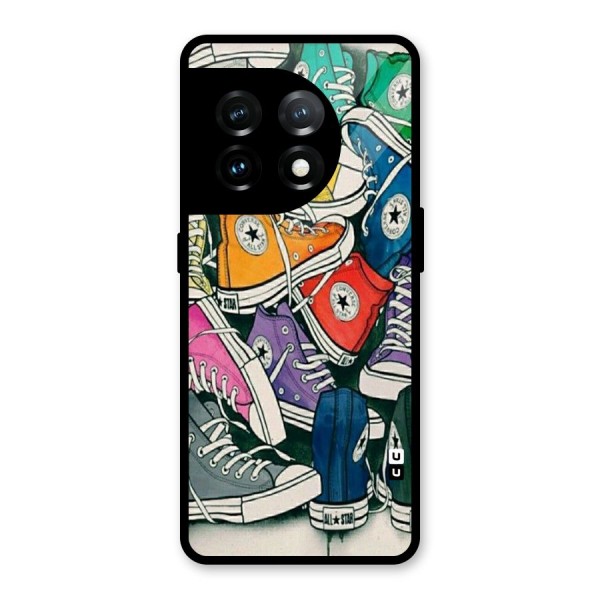 Colorful Shoes Glass Back Case for OnePlus 11
